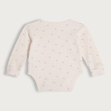 F&F Baby 2-Pack Cotton Rich Ribbed Long Sleeved Bodysuits in Pink thumbnail 2