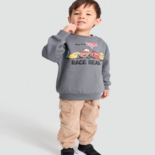 Disney Cars Cotton Rich Race Ready Print Sweatshirt in Grey thumbnail 2