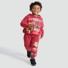 Disney Cars 2-Piece Lightning McQueen Print Hoodie and Joggers Set in Red