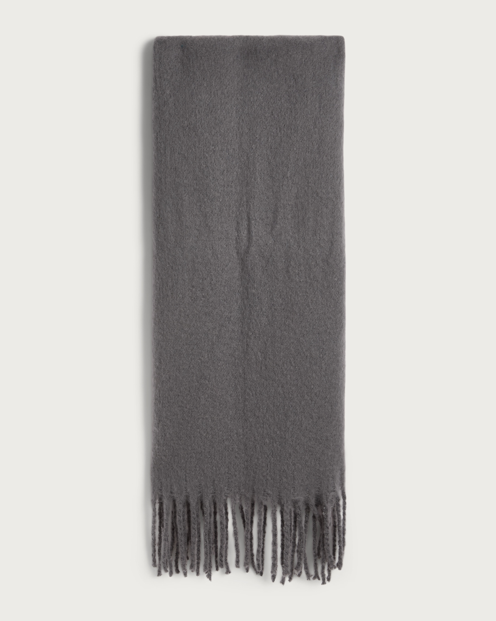 F&F Textured Fringed Scarf in Grey