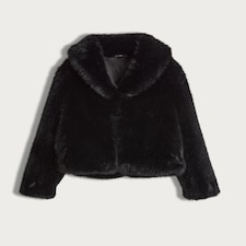 F&F Faux Fur Jacket in Black thumbnail 5