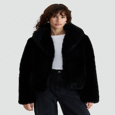 F&F Faux Fur Jacket in Black