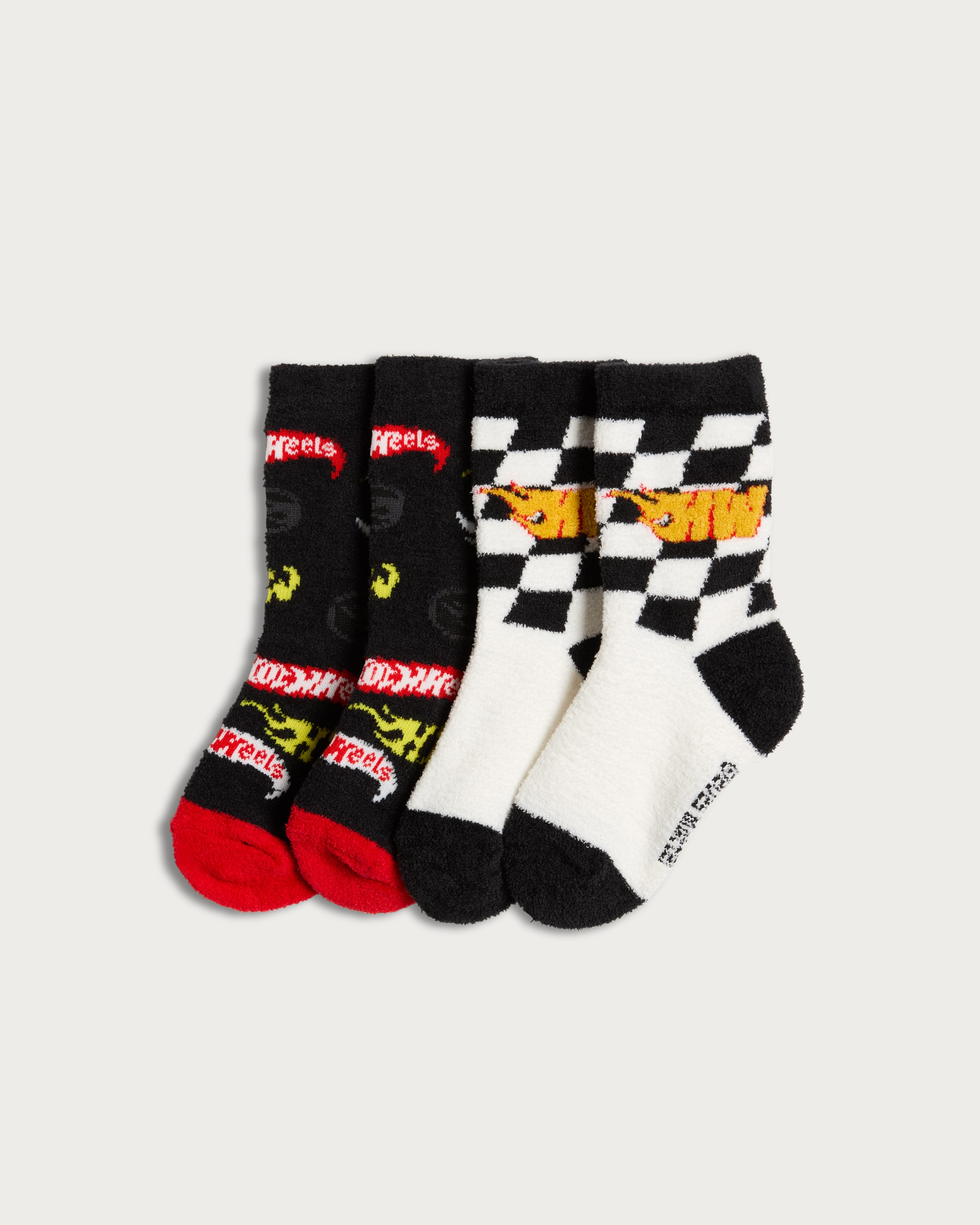 Hot Wheels 2-Pack Cosy Socks in Black Multi