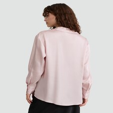F&F Satin Button Up Shirt in Pink thumbnail 3
