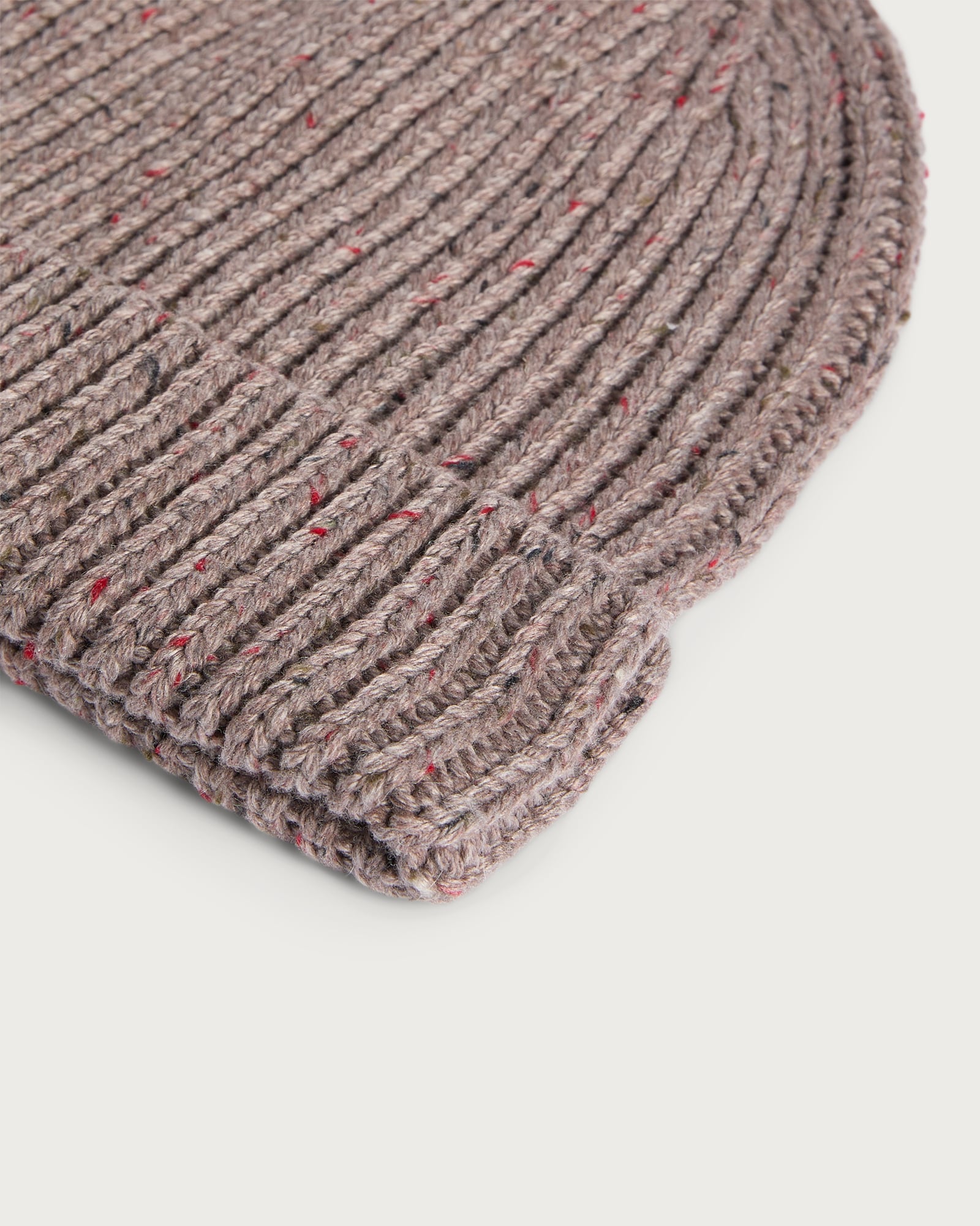 F&F Chunky Ribbed Knit Speckled Beanie in Neutral thumbnail 2