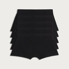 F&F Boys 5-Pack Cotton Rich Trunks in Black thumbnail 2