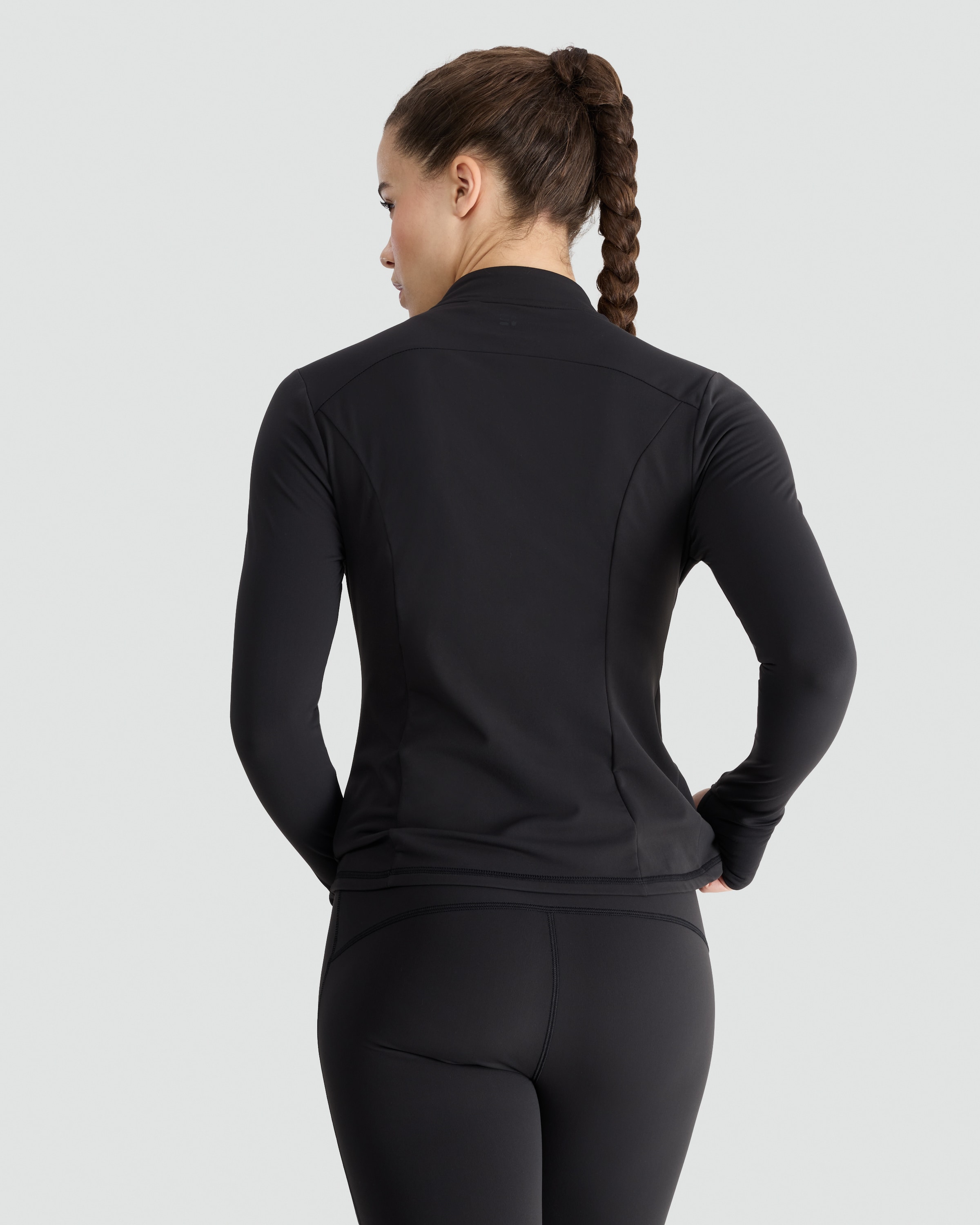 F&F Active Half Zip Thermal Jacket in Black thumbnail 3