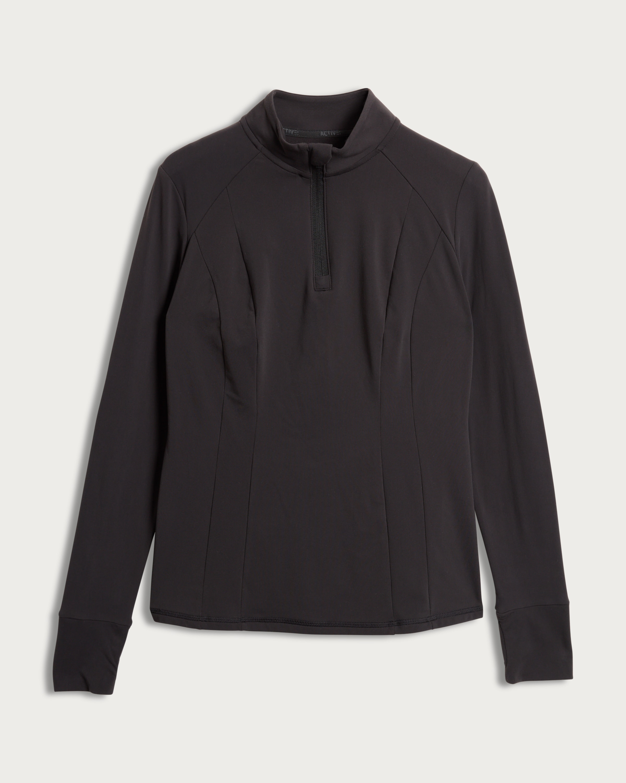 F&F Active Half Zip Thermal Jacket in Black thumbnail 4