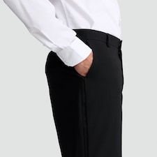 F&F Tailored Fit Tuxedo Trousers in Black thumbnail 2