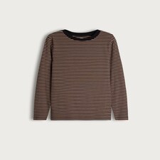 F&F Cotton Rich Stripe Print Long Sleeved Top in Multi Black thumbnail 5