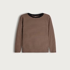 F&F Cotton Rich Stripe Print Long Sleeved Top in Multi Black thumbnail 5