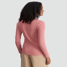 F&F Cotton Rich Crew Neck Long Sleeved Top in Pink thumbnail 3