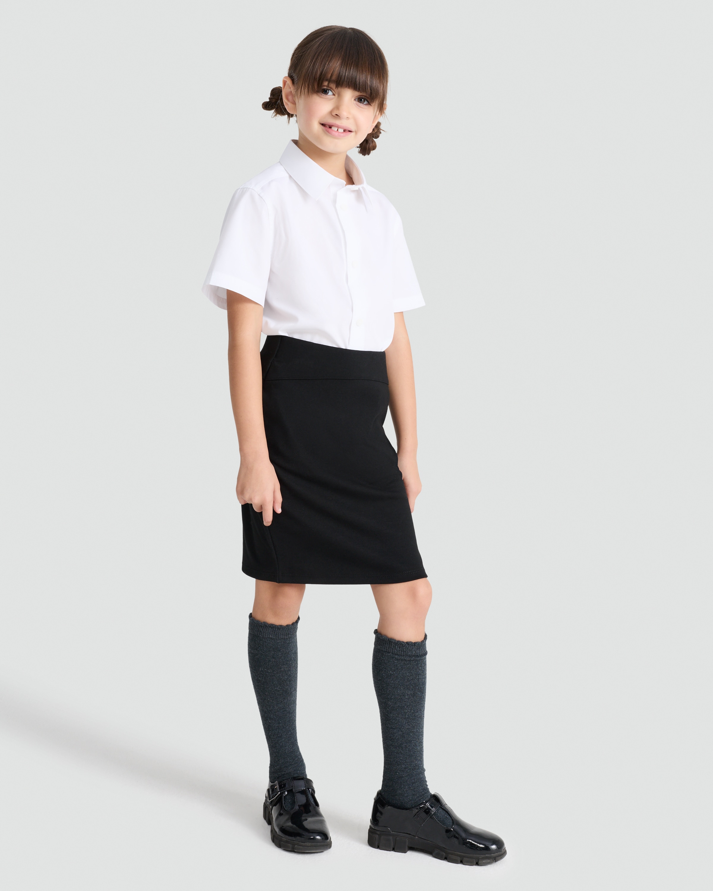 F&F School Girls Pencil Skirt in Black