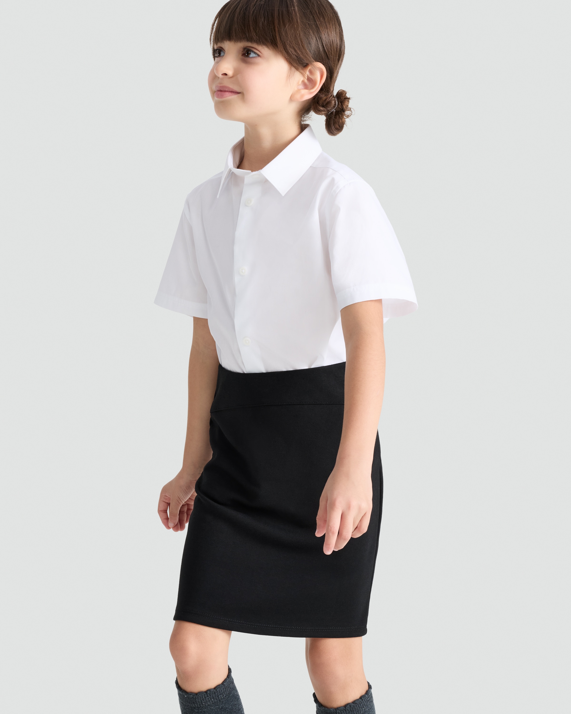F&F School Girls Pencil Skirt in Black thumbnail 2