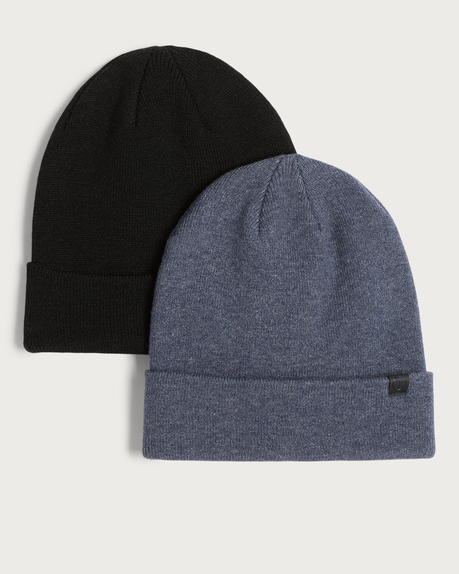 F&F 2-Pack Ribbed Knit Beanie Hats in Multi