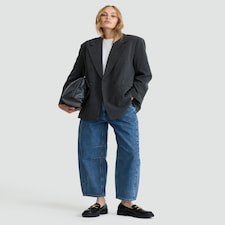 F&F Double Breasted Oversized Blazer in Grey thumbnail 2