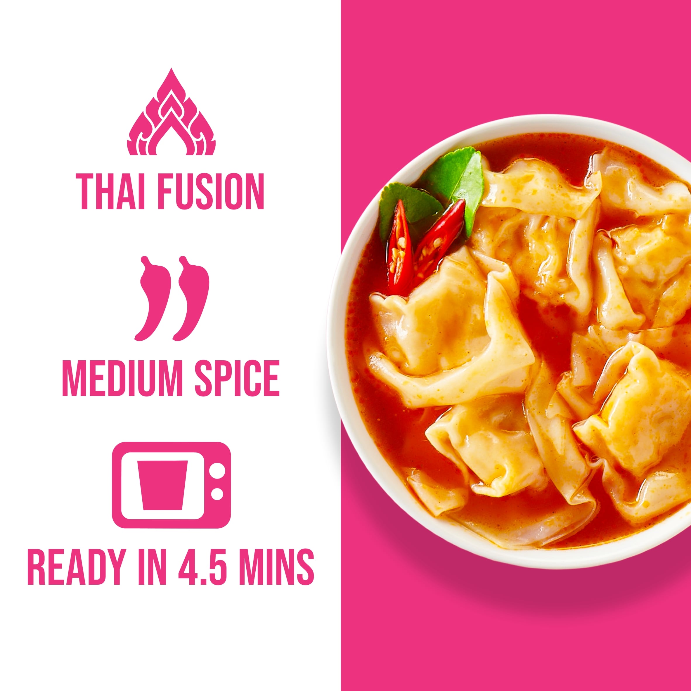Kitchen Joy Thai Sides King Prawn Wonton Tom Yum Soup 147g thumbnail 2