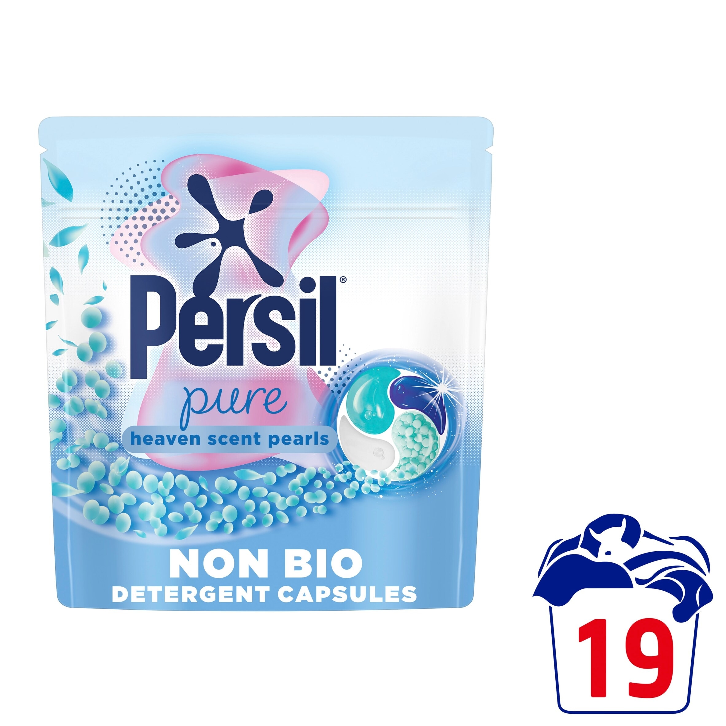 Persil Pure Heaven Scent Pearls Non Bio Laundry Washing Detergent Capsules Pods 19 Washes 340g
