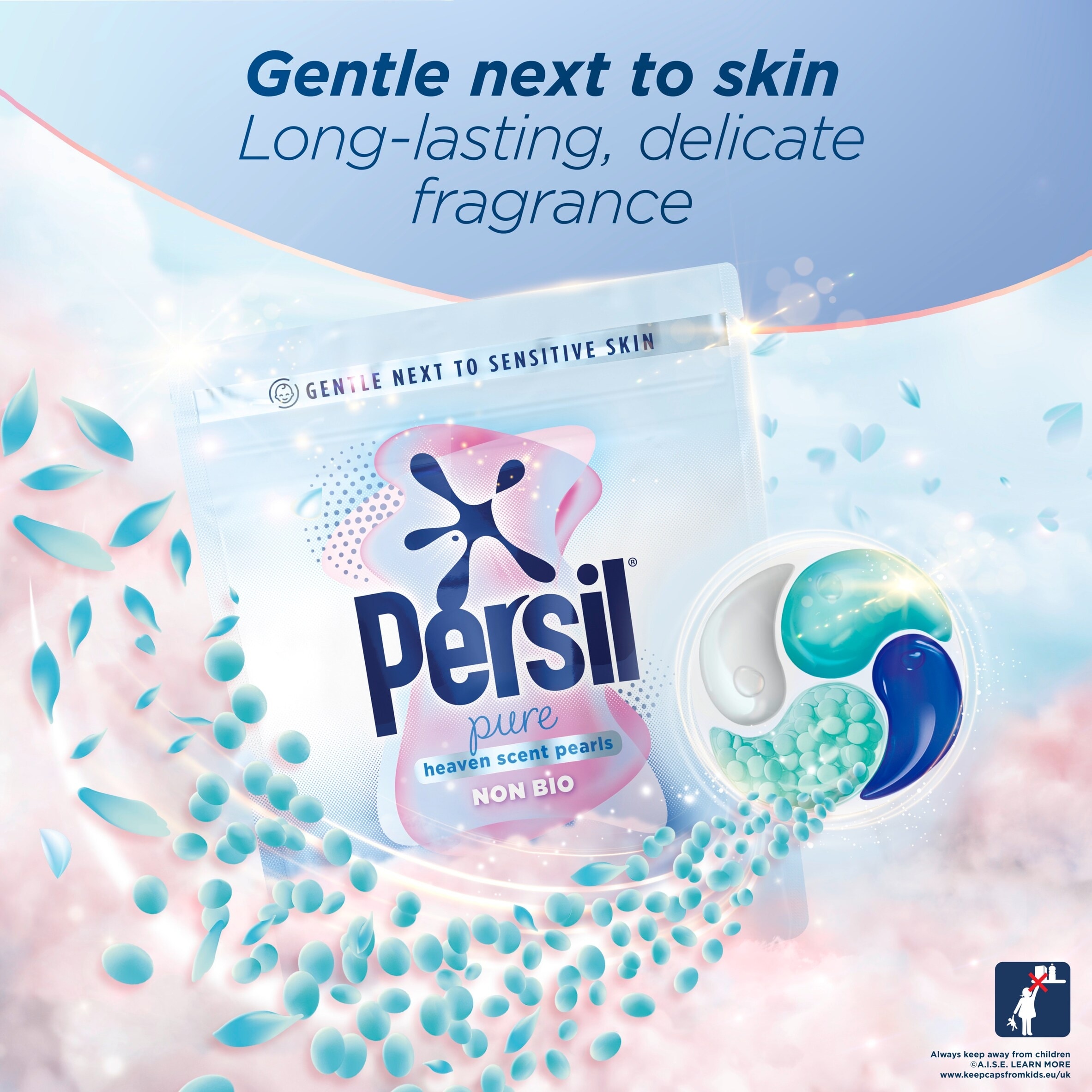 Persil Pure Heaven Scent Pearls Non Bio Laundry Washing Detergent Capsules Pods 19 Washes 340g thumbnail 3