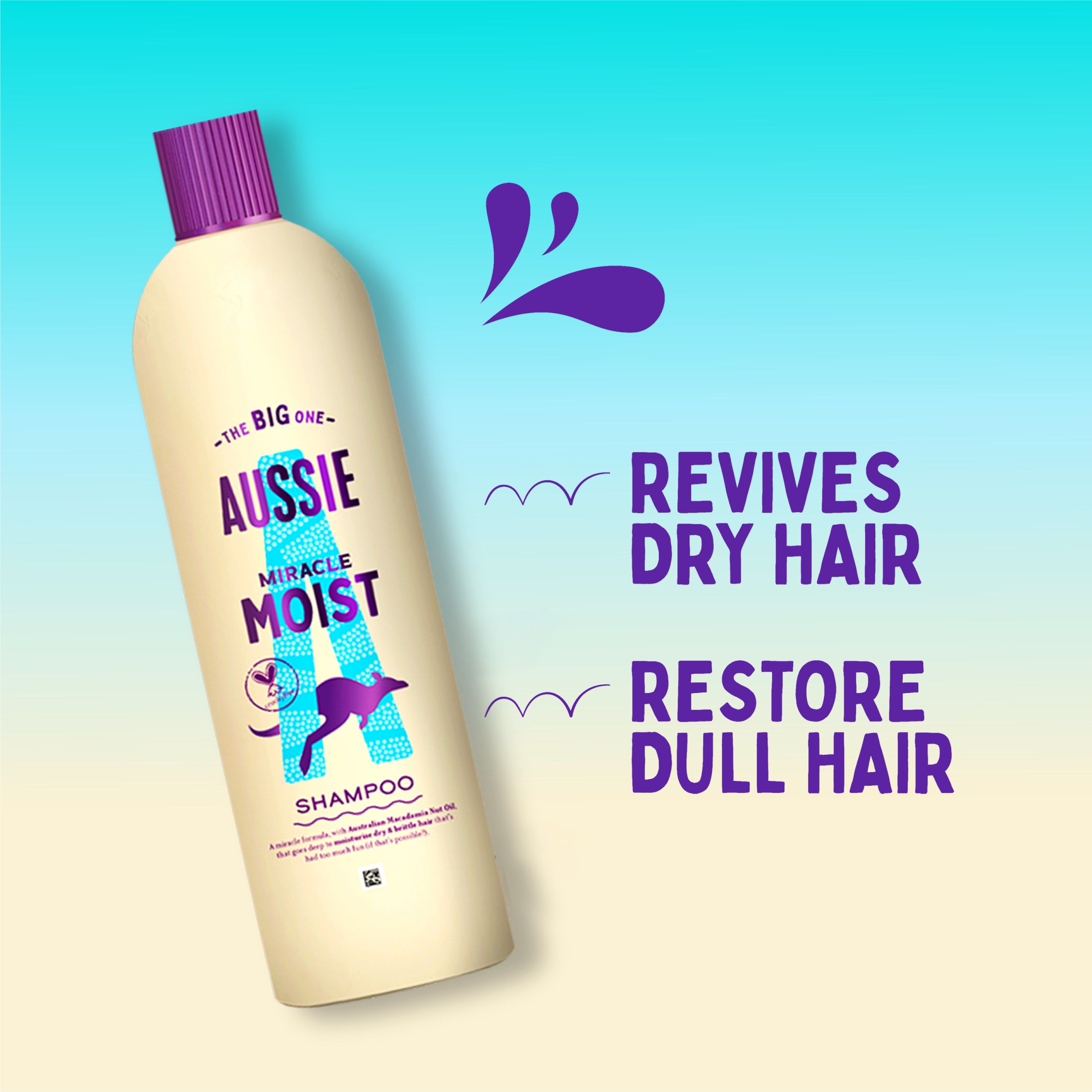 Aussie Miracle Moist Shampoo 400ml thumbnail 2