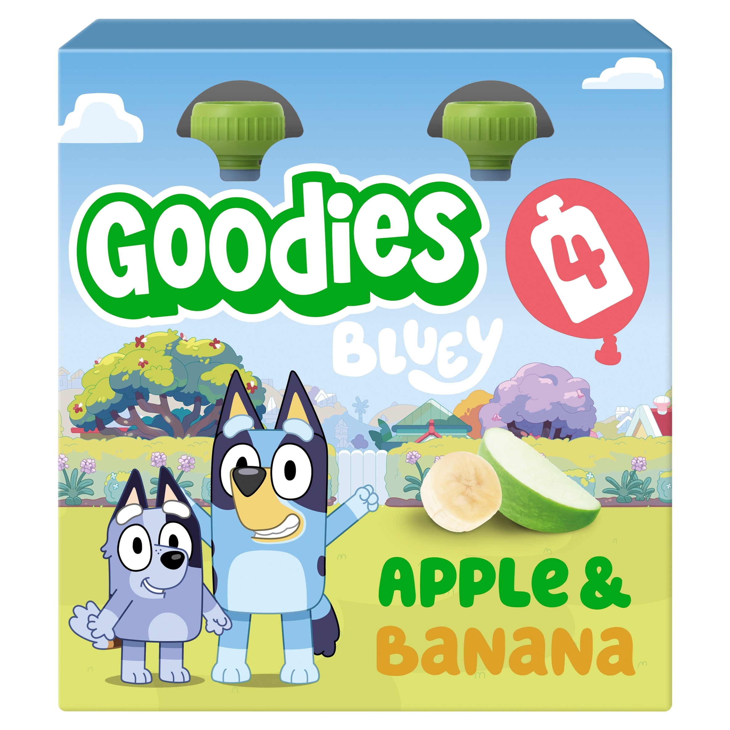 Goodies Bluey Apple & Banana Pouch 4x100g