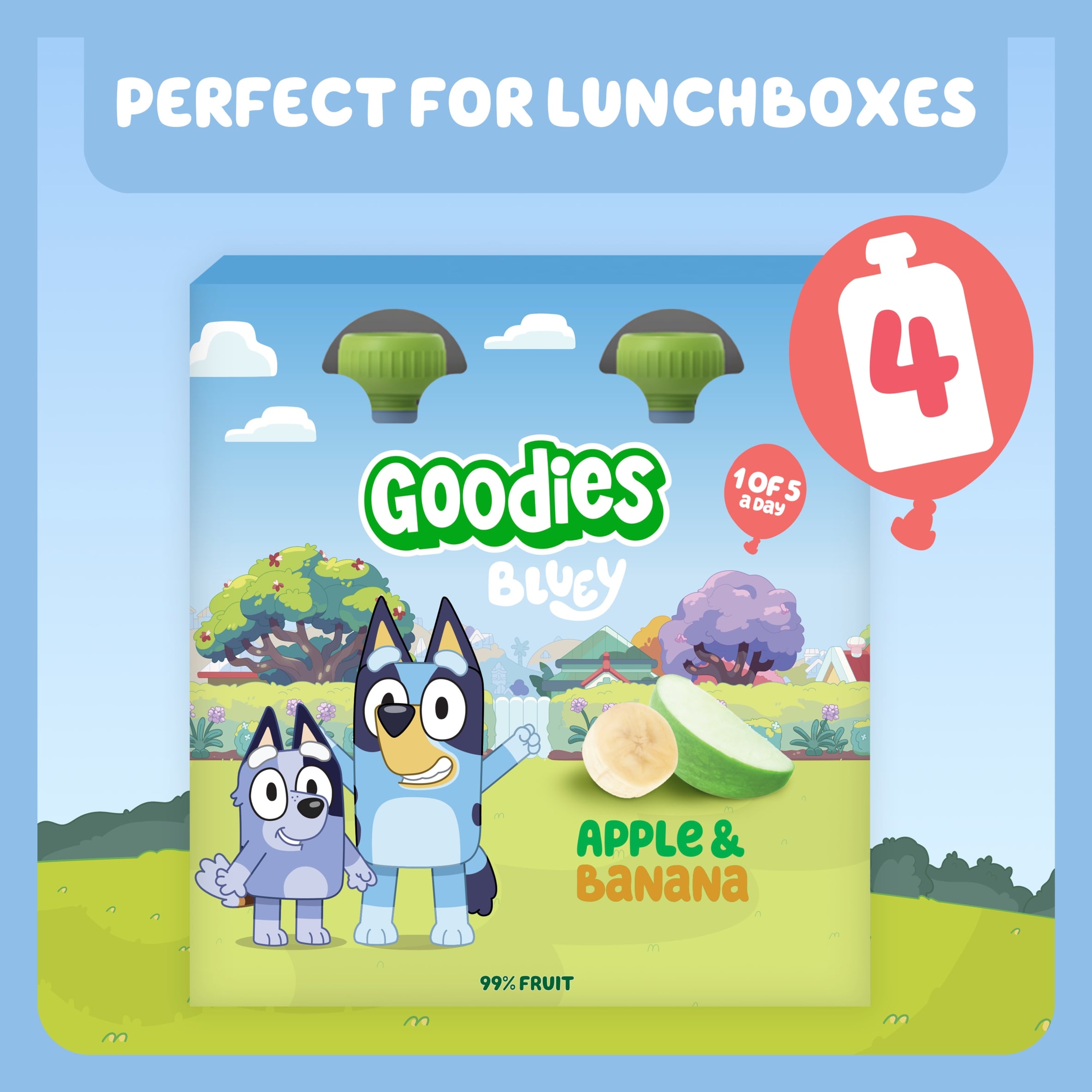 Goodies Bluey Apple & Banana Pouch 4x100g thumbnail 4