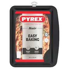 Pyrex Black Noir Oven Tray 34cm