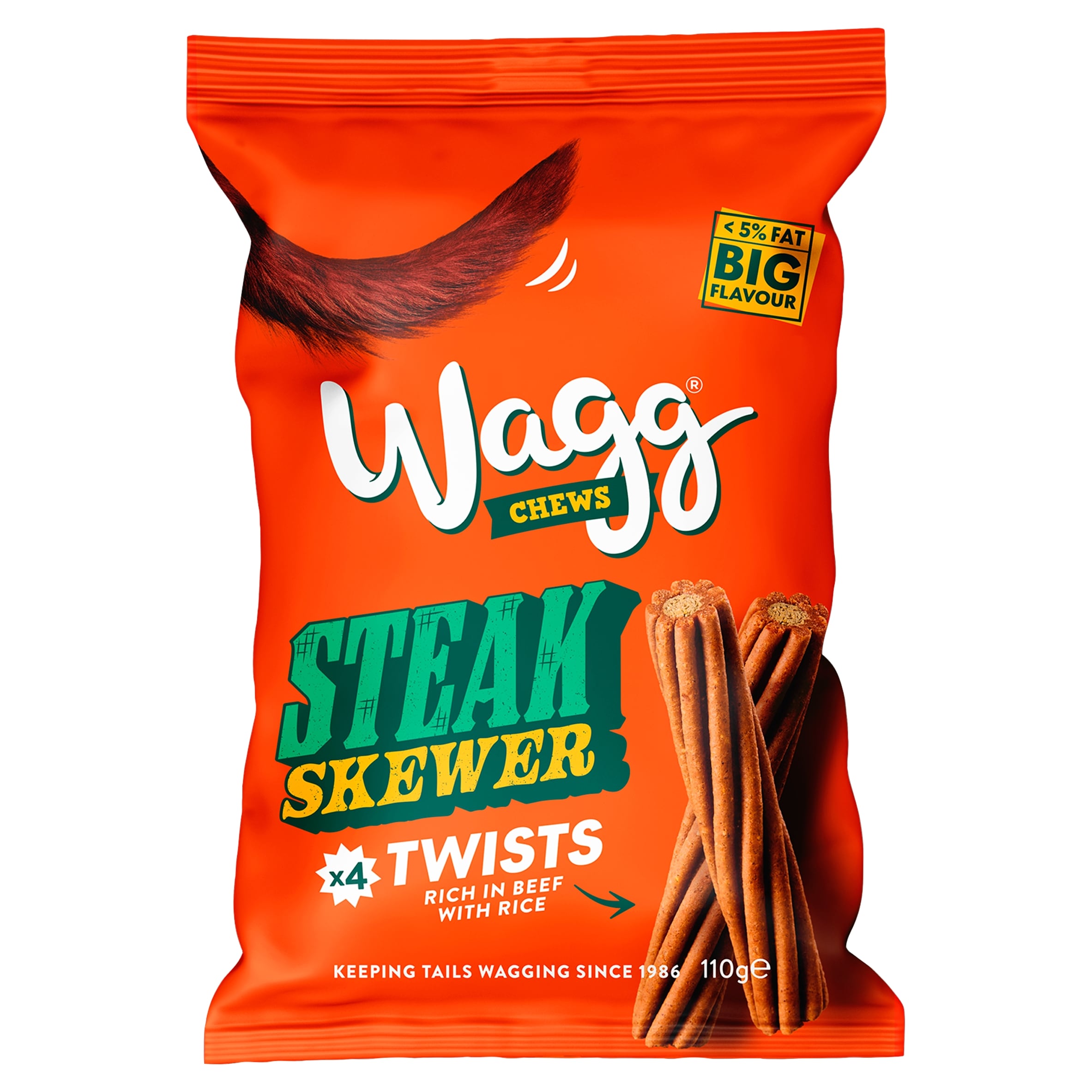  Wagg Dog Chews Steak Skewer Twists 110g