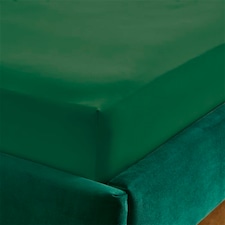Silentnight Brushed Green Fitted Sheet Double