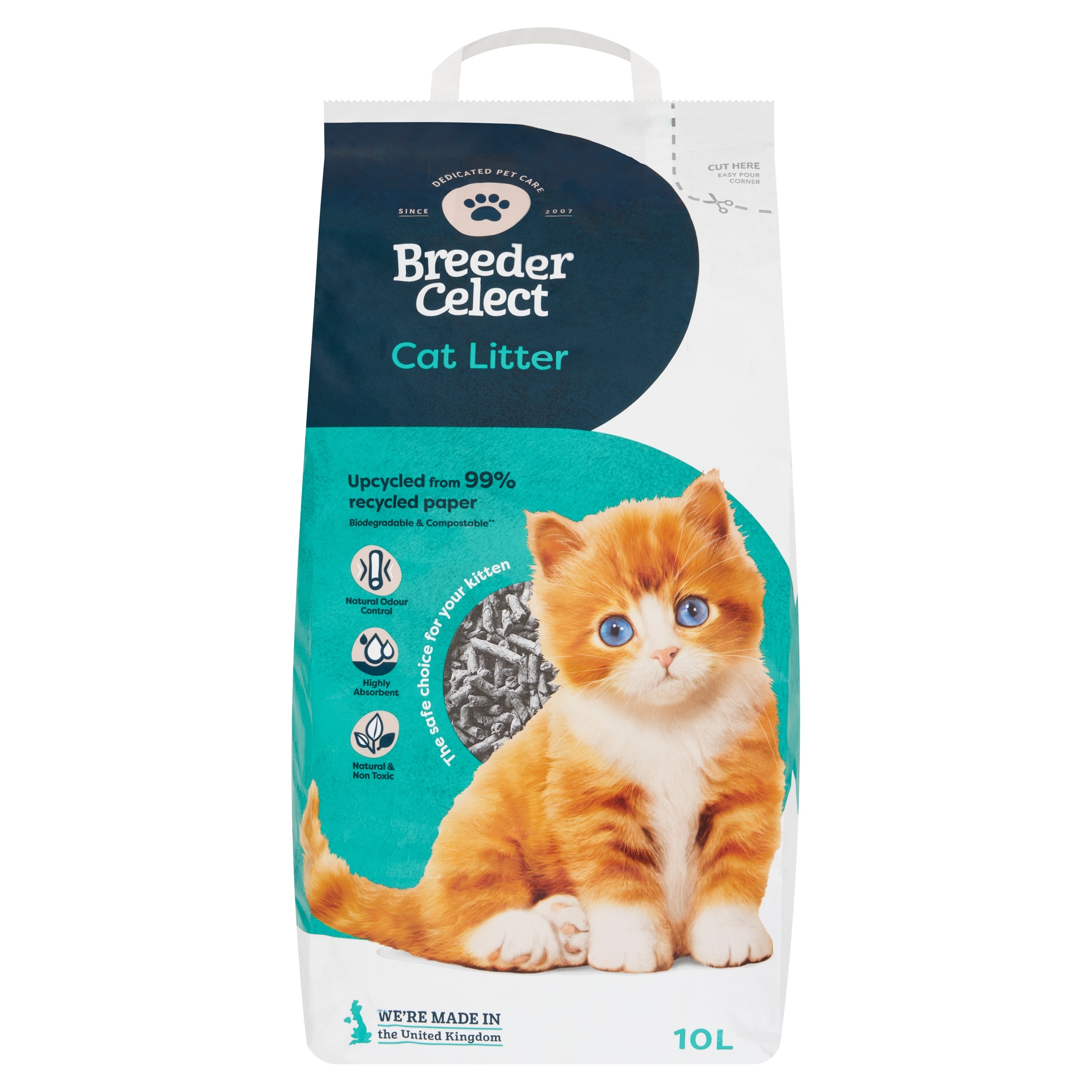 Breeder's Choice Recycled Paper Cat Litter 10L