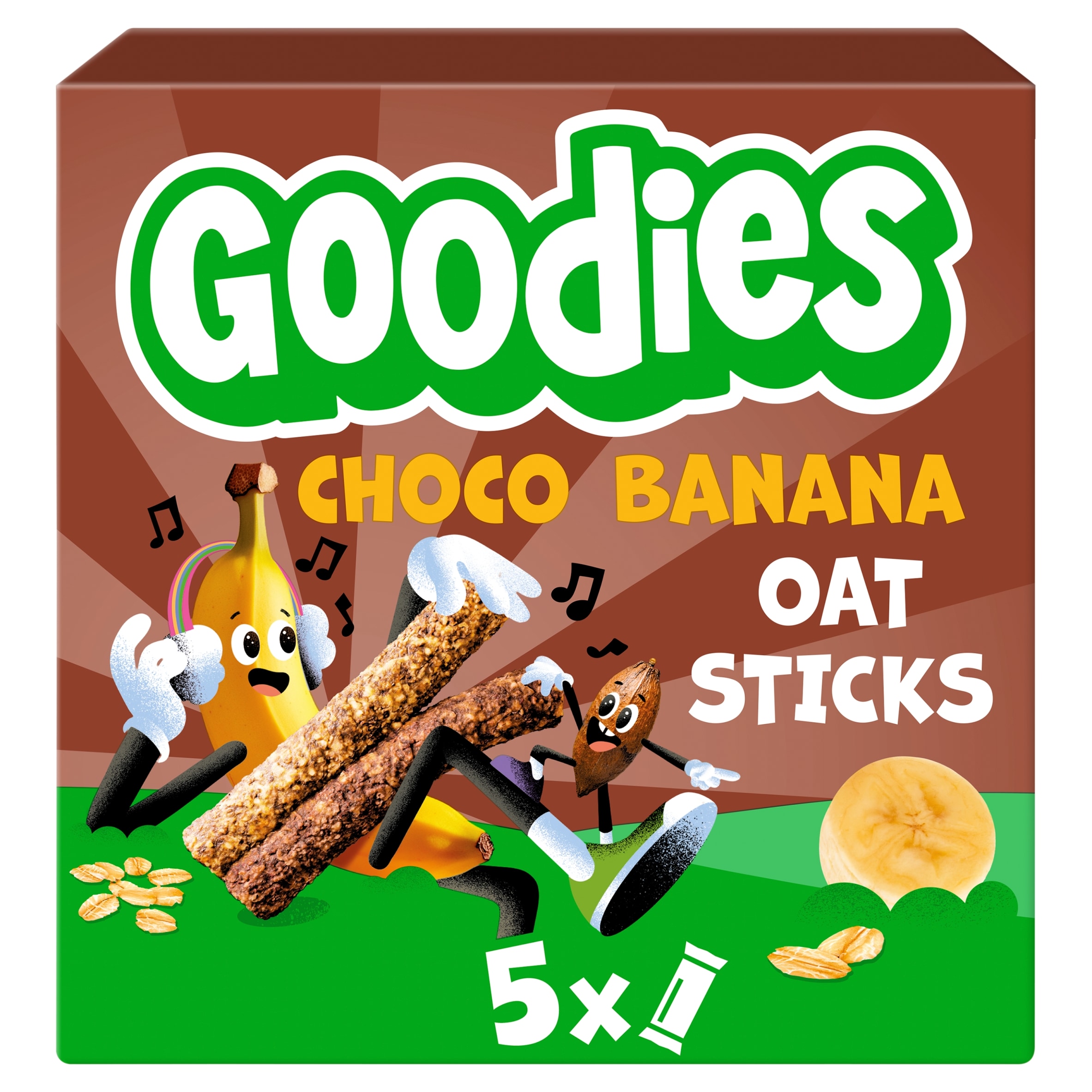 Goodies Choco Banana Oat Sticks 5x23g