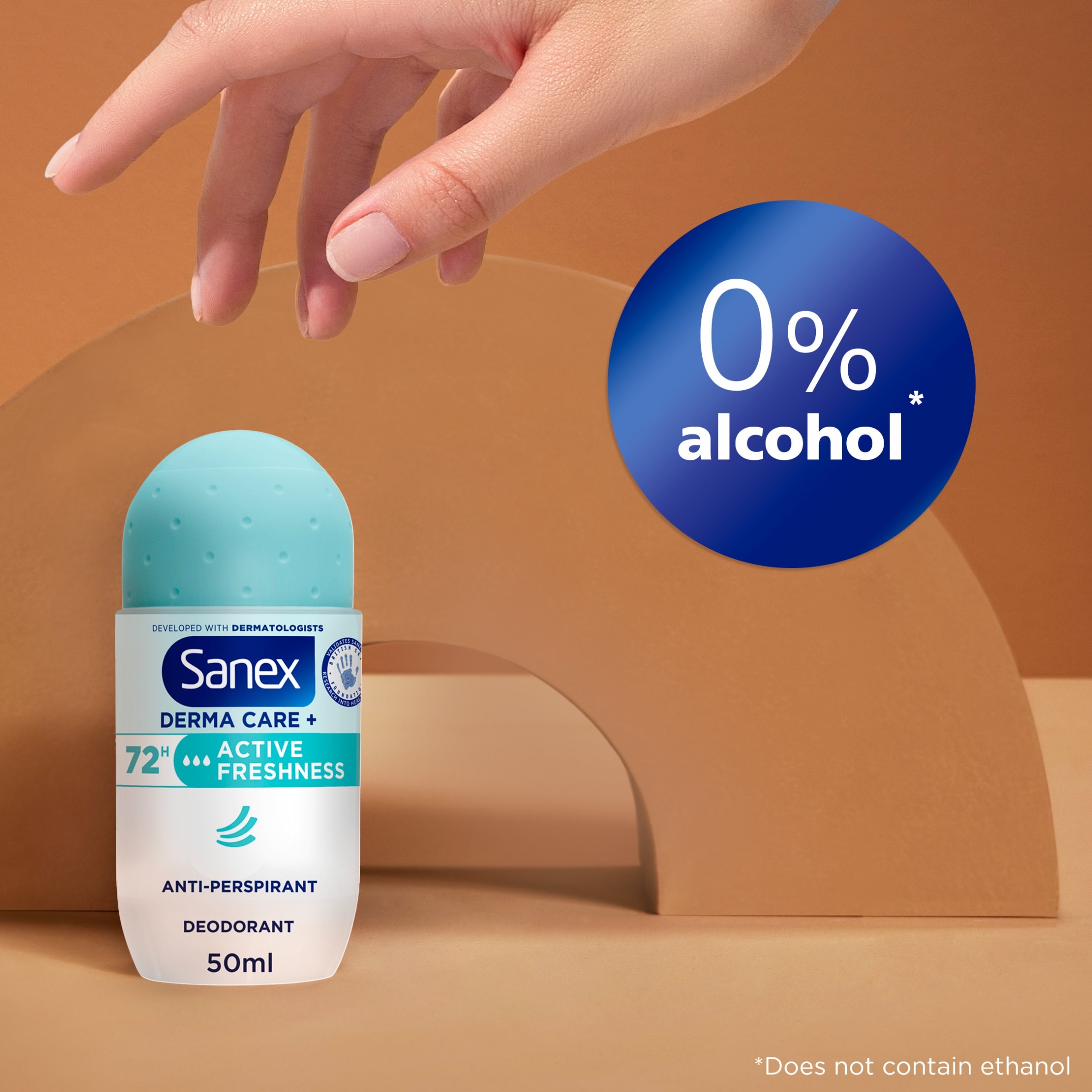 Sanex Derma Care+ Active Freshness 72h Antiperspirant Roll-On Deodorant 50ml thumbnail 4