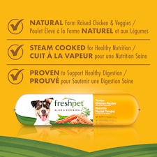 Freshpet Tender Chicken Recipe with Peas & Carrots Roll Dog Food 2kg thumbnail 3