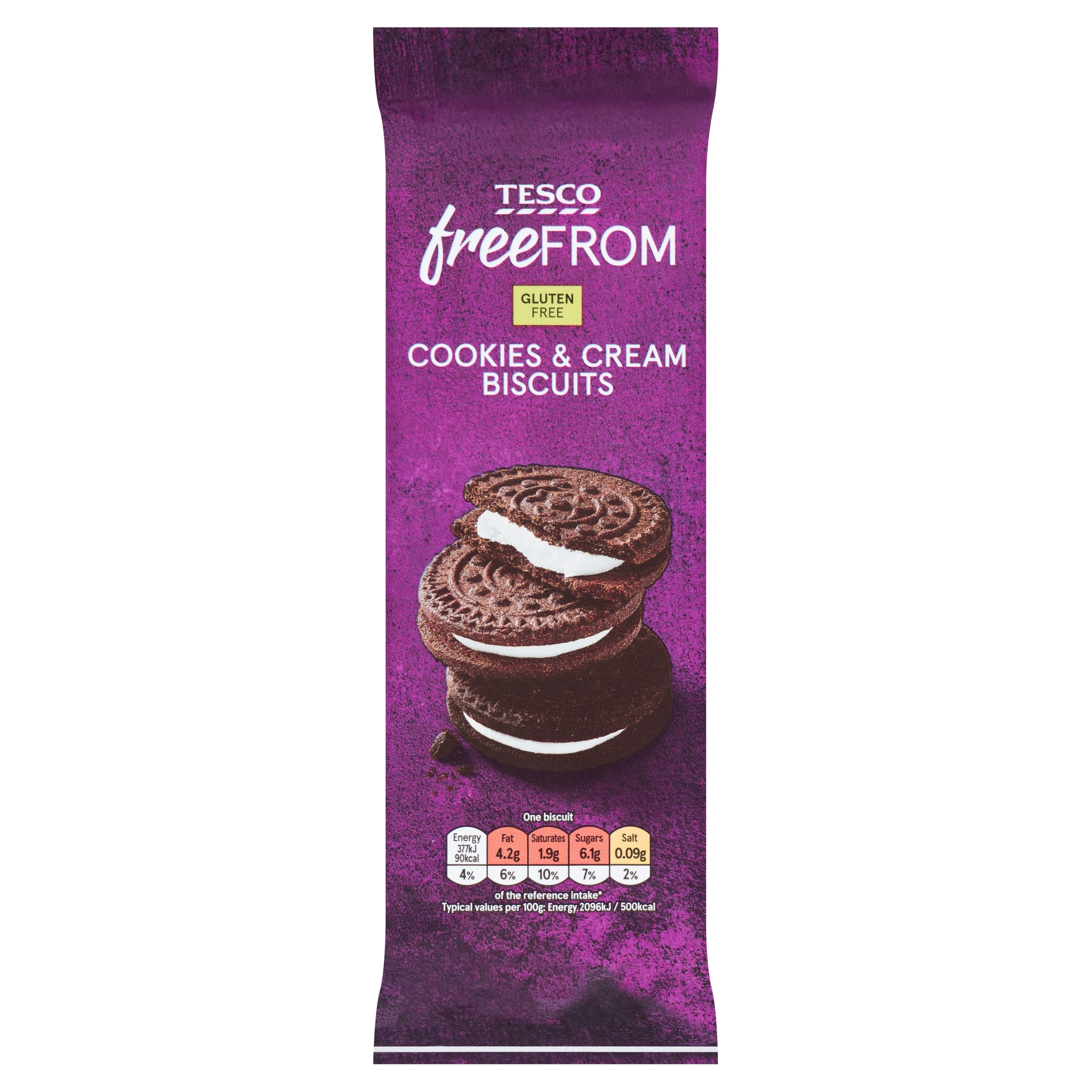 Tesco Free From Cookie & Cream Biscuits 160g