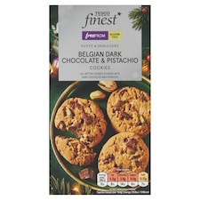 Tesco Finest Free From Dark Chocolate & Pistachio Cookies 150g