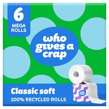 Who Gives A Crap Classic Soft Toilet Tissue 6 Mega Rolls