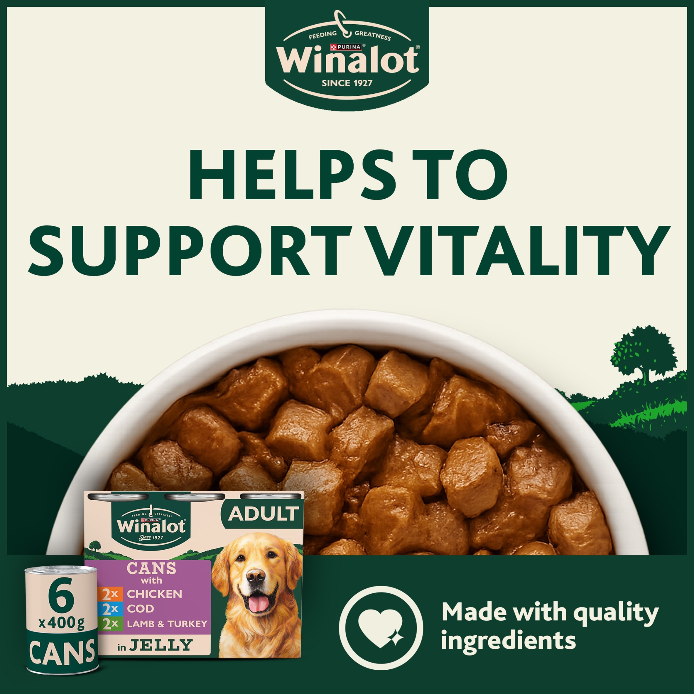 WINALOT® Classics Mixed in Jelly Wet Dog Food 6x400g thumbnail 3