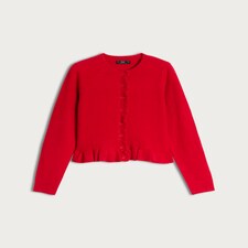 F&F Frilly Button Front Cardigan in Red thumbnail 4