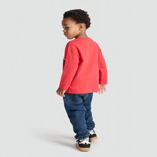 Disney Cars Pure Cotton Lightning McQueen Long Sleeved Top in Red thumbnail 3