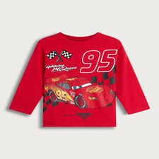 Disney Cars Pure Cotton Lightning McQueen Long Sleeved Top in Red thumbnail 4