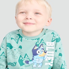 Bluey Pure Cotton Long Sleeved T-Shirt in Green