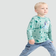 Bluey Pure Cotton Long Sleeved T-Shirt in Green thumbnail 2