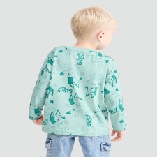 Bluey Pure Cotton Long Sleeved T-Shirt in Green thumbnail 3