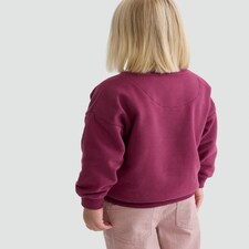 F&F Girls Cotton Rich Rainbow Embellished Sweatshirt in Burgundy thumbnail 3