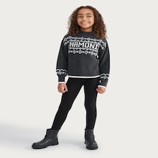 F&F Girls fleece Lined Leggings in Black