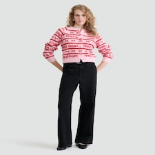 F&F Knitted Merry & Bright Button Front Cardigan in Pink thumbnail 2