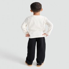 F&F Boys Pure Cotton Always Wander Wild & Free Top in Cream thumbnail 3