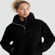 F&F Active Fleece Half Zip Jacket in Black
