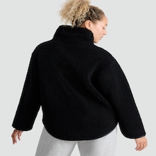 F&F Active Fleece Half Zip Jacket in Black thumbnail 3