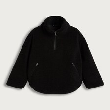 F&F Active Fleece Half Zip Jacket in Black thumbnail 4